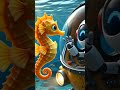 🐴🤖 Baby Robot Meets the Amazing Seahorse! 🌊 Ocean Family Adventure for Kids