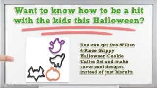 Wilton 4-Piece Grippy Halloween Cookie Cutter Set Review: Baking & Halloween  Cookie Cutters