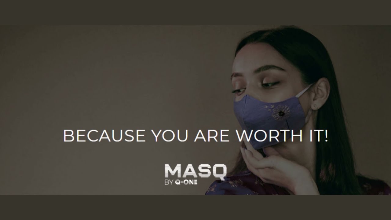 Embroidered Designer Protective Cotton Cloth Face Mask for Women | HEART | Best Reusable Face Mask