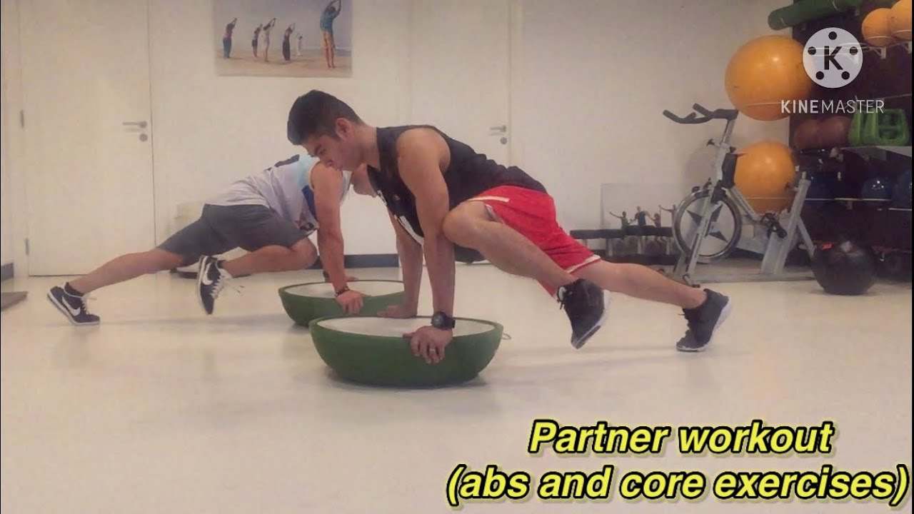 Partner Workout ( abs and core exercises with buddy ) - YouTube