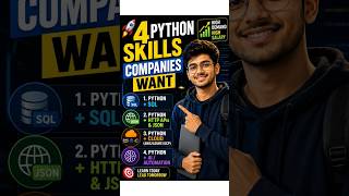🔥 Python Alone Is Not Enough! 😱 #shorts #telugu #python #sql #itjobs #students #tech #skills