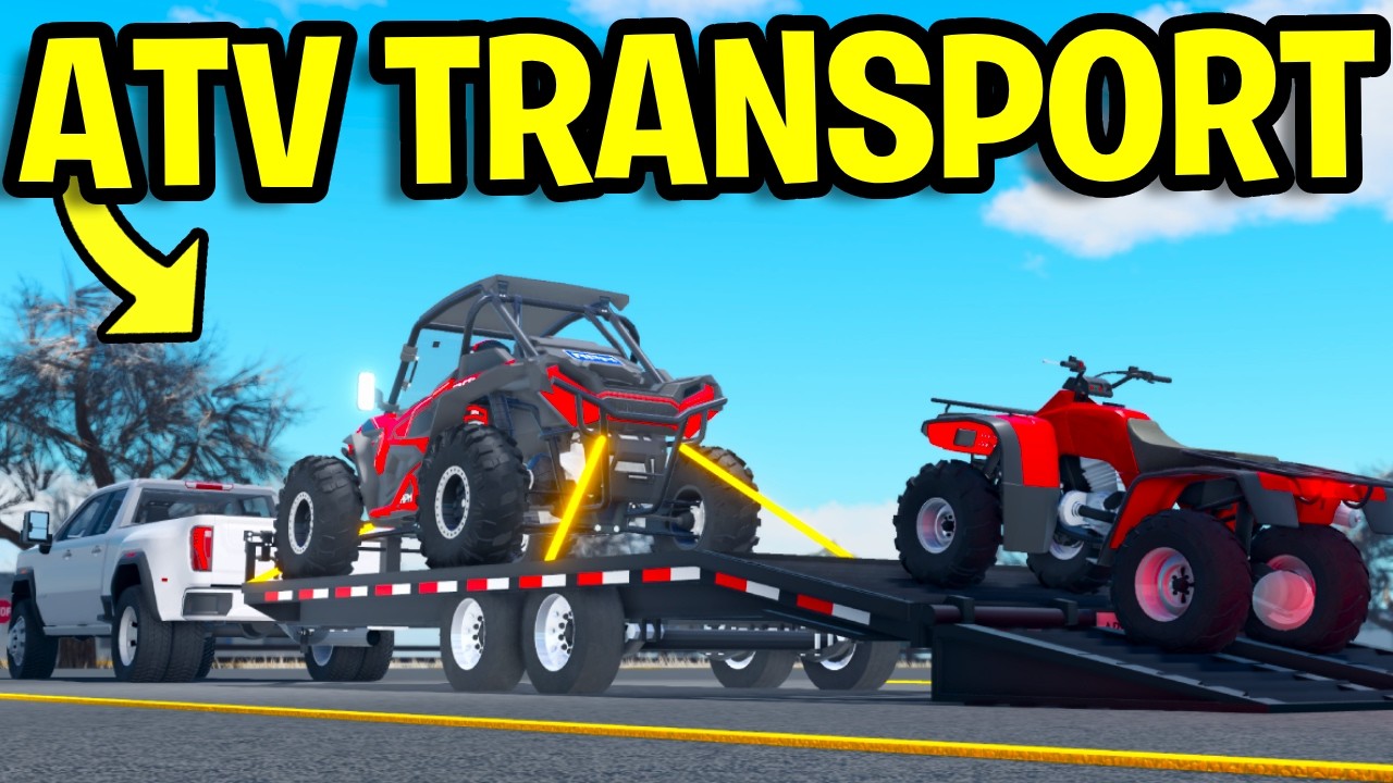 Перевозка квадроциклов с помощью моего прицепа в условиях бездорожья на американских равнинах!