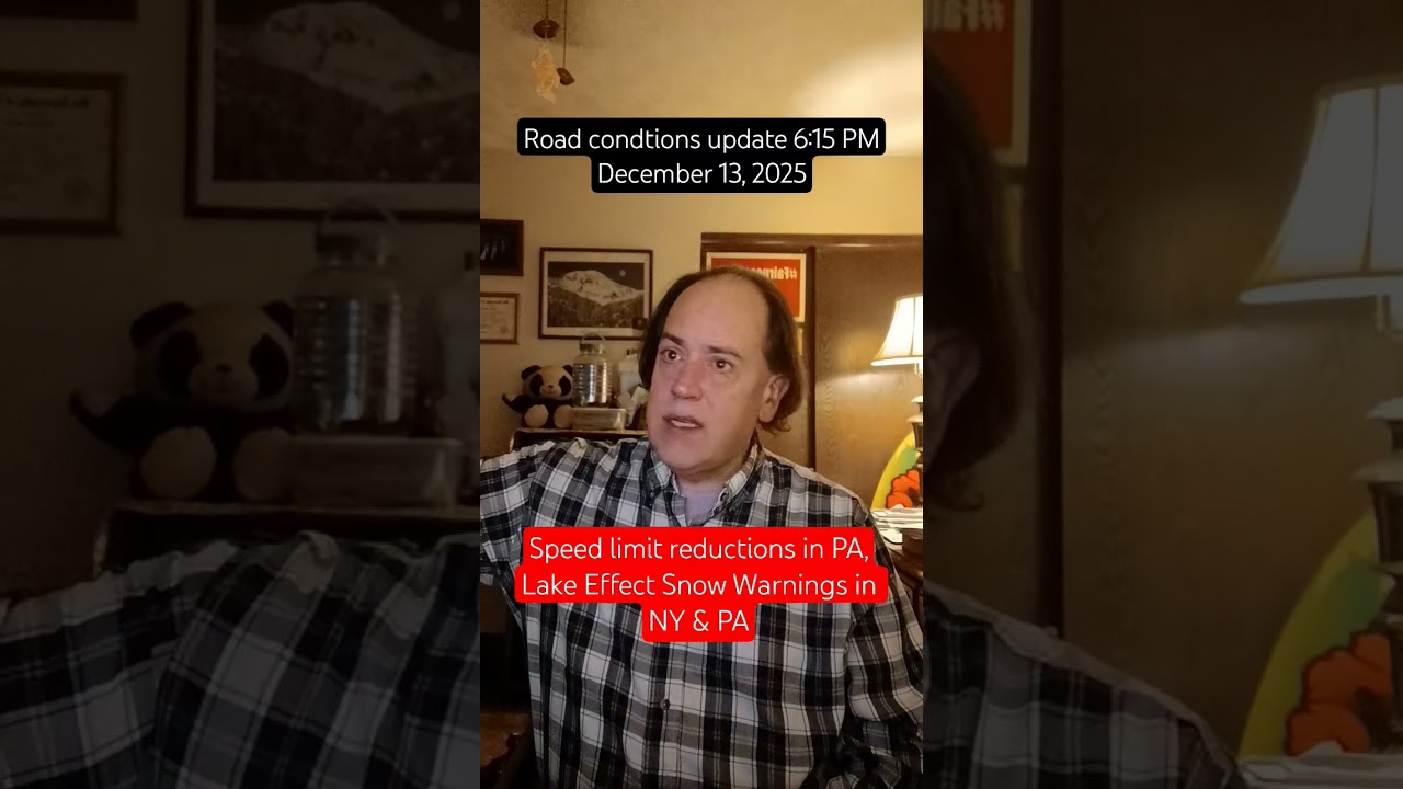 Информация о дорожных и погодных условиях в штатах Нью-Йорк и Пенсильвания на 