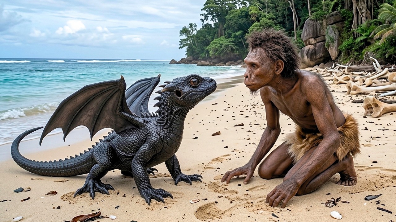 Prehistoric Drama | Hominid Survives Broken Raft — Island Secrets Lead to a Dragon Hatchling