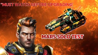 WAR COMMANDER - MARS SOLO TEST MUST WATCH BEFORE UPGRADING