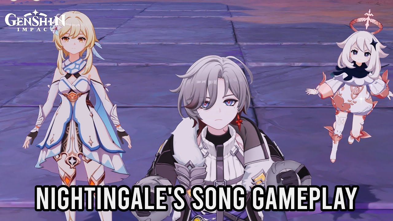 Genshin Impact World Quest Nightingale's Song Gameplay 4K (Japanese Dub)