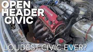 How loud is a Open Header CIVIC?!? (Flames)