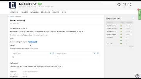Supernatural |  Hackerearth | July Circuits 20