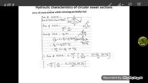 Full & partial flow conditions - hydraulic characteristics