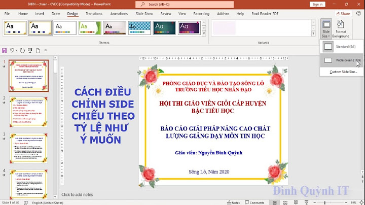 Hướng dẫn canh chỉnh kích thươc bảng trên power point