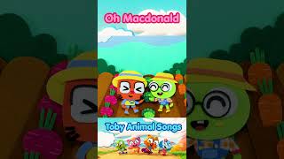 Old MacDonald Had a Farm 🚜🐮 | Animal Sounds Song | Toby Animal Songs For Kids #shorts