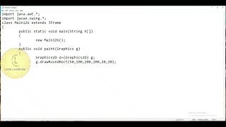 Java | Graphics2D 'drawRoundRect()' | CodeLearning