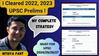 How I cleared UPSC Prelims 2023 | Hindi |  Strategy for UPSC Prelims 2024, 25, 26, 27 | Nitigya Pant