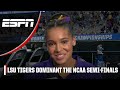 &#39;WE&#39;RE NOT DONE YET&#39; 🗣️ - Haleigh Bryant &amp; LSU advance to the NCAA Final | ESPN College Gymnastics