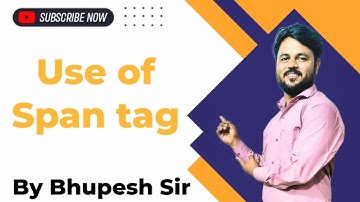 Span tag use in html| Span tag tutorial in Hindi| html tutorial 