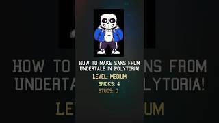 Tutorial sans in polytoria! #undertale #sans #shorts #polytoria #deltarune #skin #coolguy