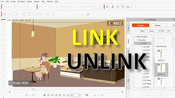 How to attach an object with character | LINK/UNLINK in cartoon animator -4