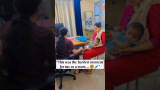 “This was the hardest moment for me as a mom… 🥹💉”#BabyVlog#cute ## #BabyLove#MomAndBaby#BabyShorts