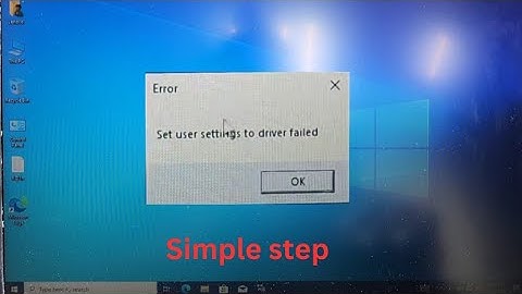 Set User settings to driver failed : ERROR SOLVED #laptopuae #windows #repair #laptop