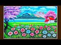 Step by Step Pastel Meadow Drawing: Easy Guide to Blooming Spring Flowers