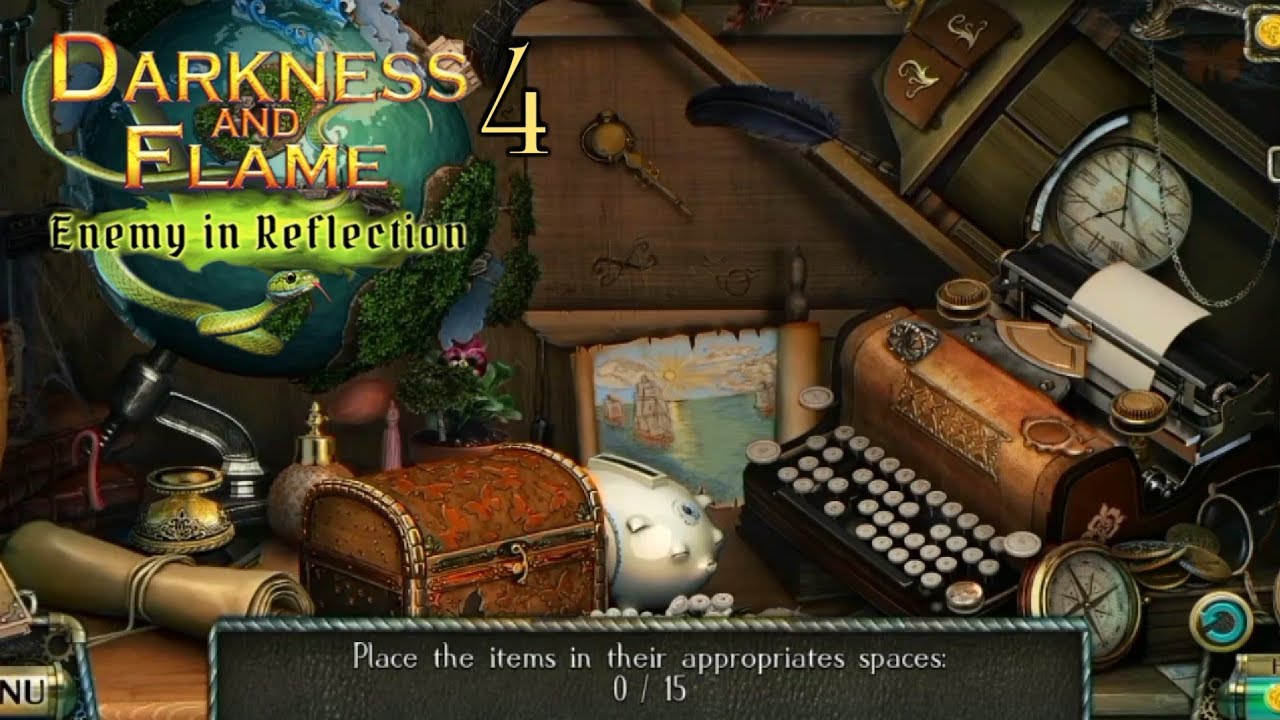 Put the items in their place in Darkness and Flame 4: Enemy in Reflection. Mini game.