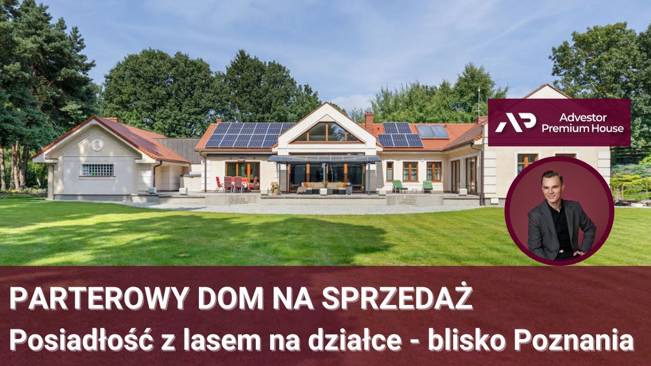 Parterowy dom na sprzedaż - blisko Poznania ! Posiadłość z lasem