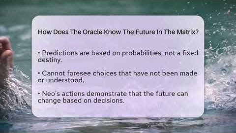 How Does The Oracle Know The Future In The Matrix? - The SciFi Reel