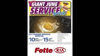 Fette Kia Giant June Service Specials