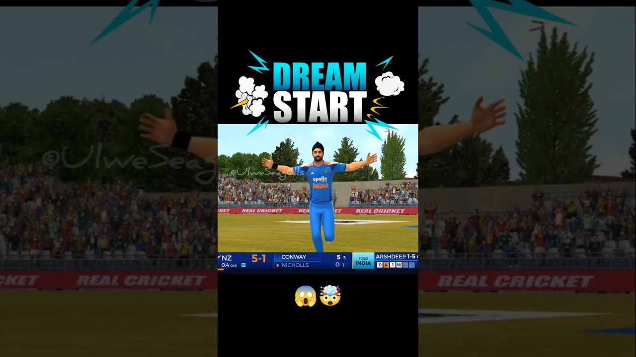 💥🤯Аршдип Сингх забивает первый овер в матче Real Cricket | Индия против Новой Зеландии в RC 24 