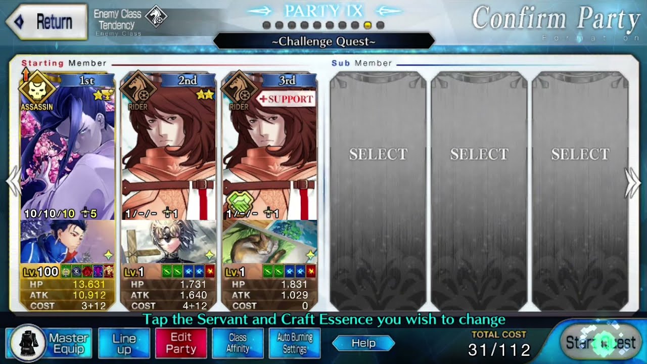 [FGO] 4th Anniversary Memorial Quest: Lostbelt No. 1 Anastasia - Sasaki Kojiro Solo Run