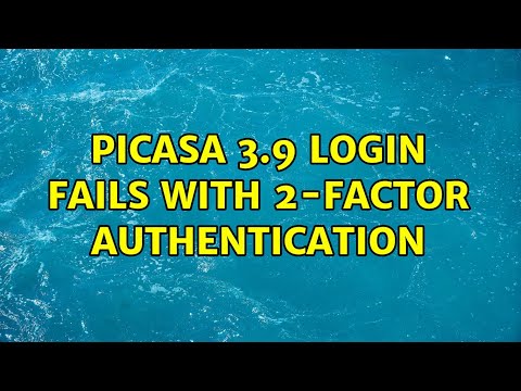 Picasa 3.9 login fails with 2-factor authentication