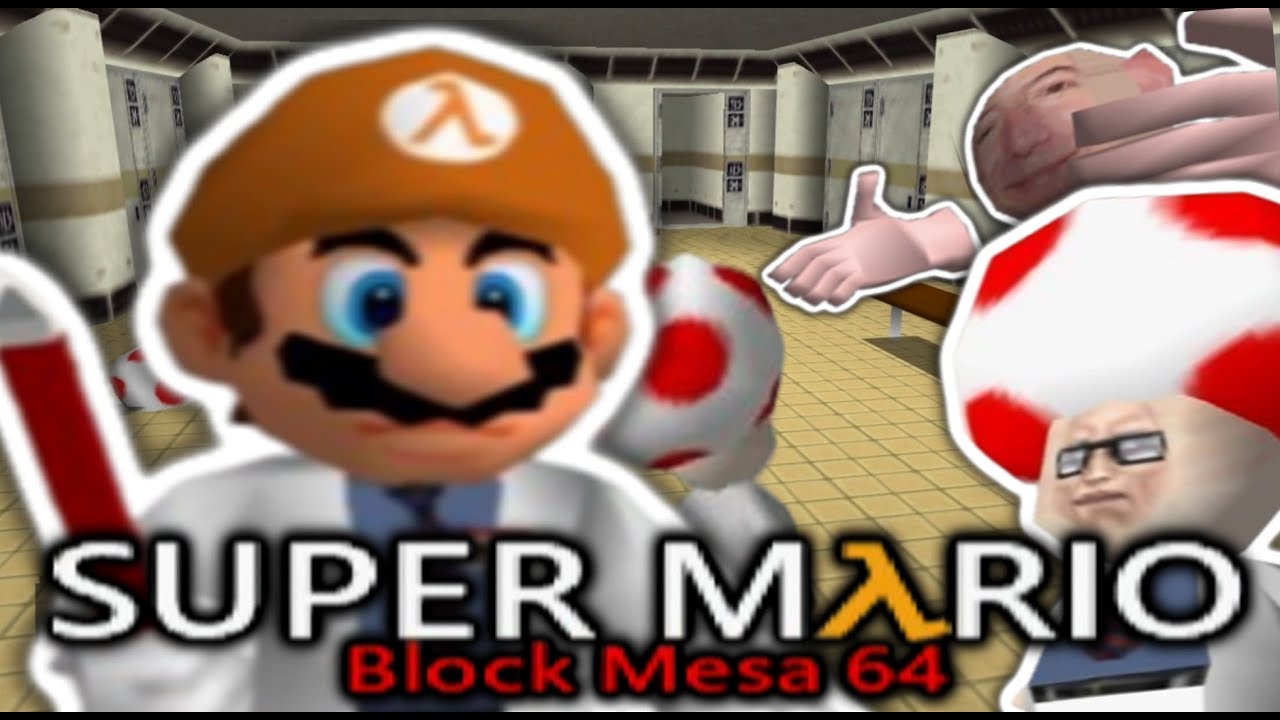 Super Mario 64 Hacks: Block Mesa 64 - Mario in Half-Life (FULL Playthrough)