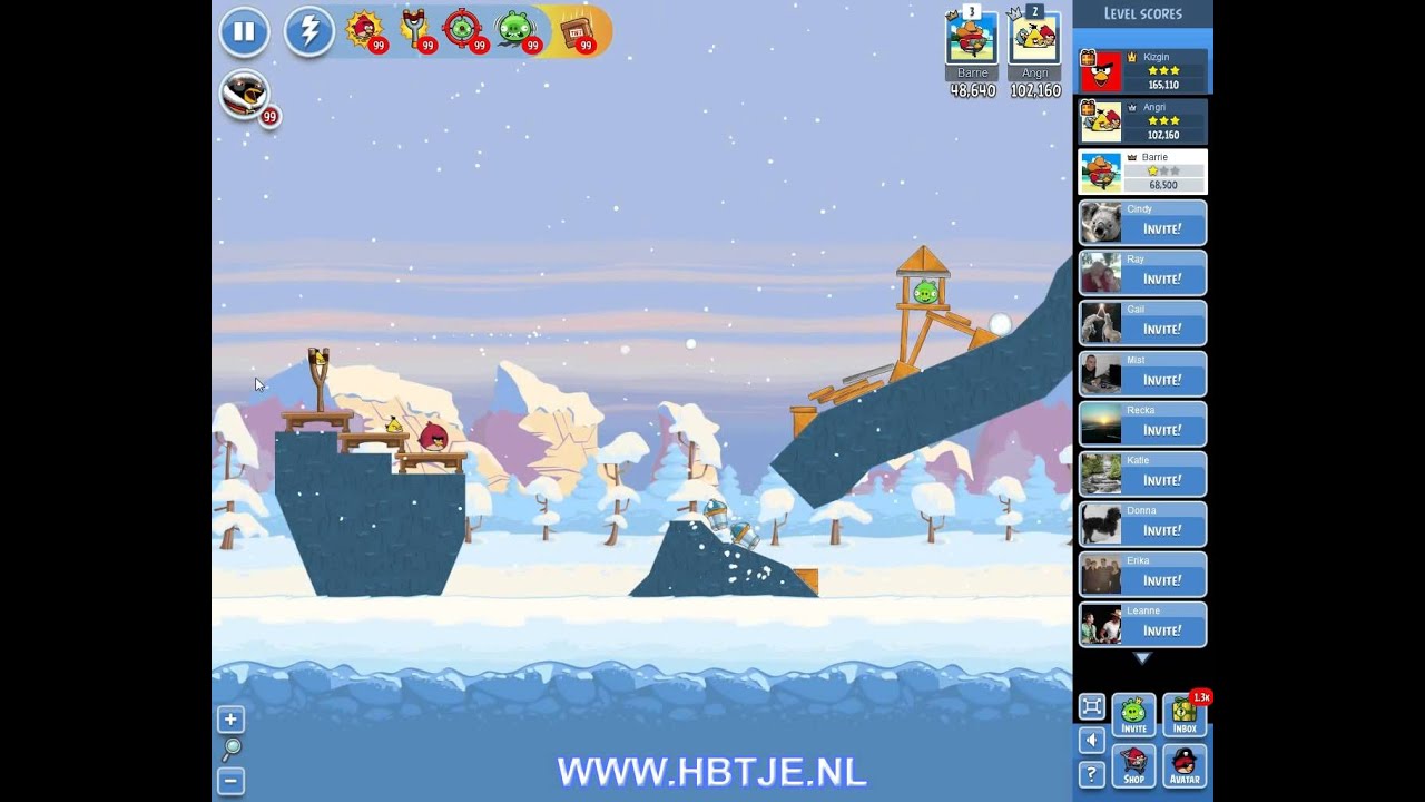 Angry Birds Friends Winter Tournament II Level 2 day 2 Week 30 Facebook