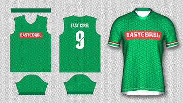 How to Create Green Leaves Soccer Football Futsal Jersey Background in CorelDraw