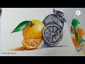 طريقة تلوين البرتقالة بالألوان المائية الفيدو التعليمي في الوصف تحت