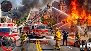 Fire Truck City Rescue Simulator - 911 US Emergency Fire Truck Driving 3D - Android Gameplay screenshot 5