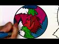 Sharpie Drawing "Colorful Moon" Chad Ink Art