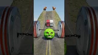 Cars &amp; Cargo Vans vs Chained Hydraulic Crush - BeamNG.drive