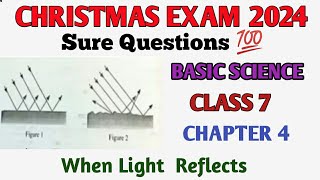 Celebrity Christmas Exam 2024 Class 7 Basic Science Chapter 4 When light reflects | Second term exam 2024 Wealth
