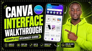 Canva Interface Walkthrough for Beginners | Learn Canva Step-by-Step on Your Phone