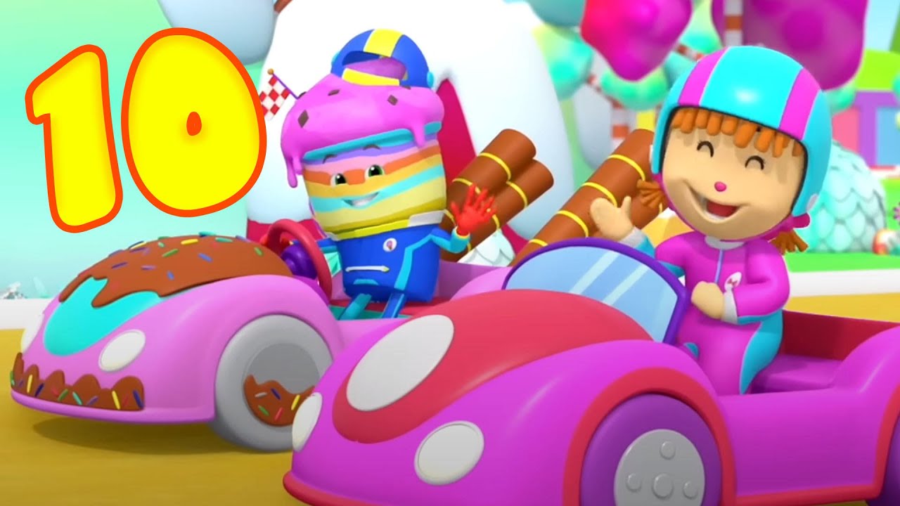 Ten Little Cars, Racing Car + More Nursery Rhymes and Kids Songs - YouTube