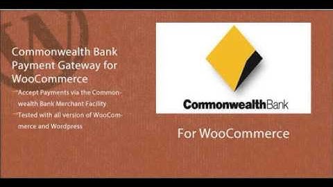 Preview Commonwealth Bank Commweb for WooCommerce