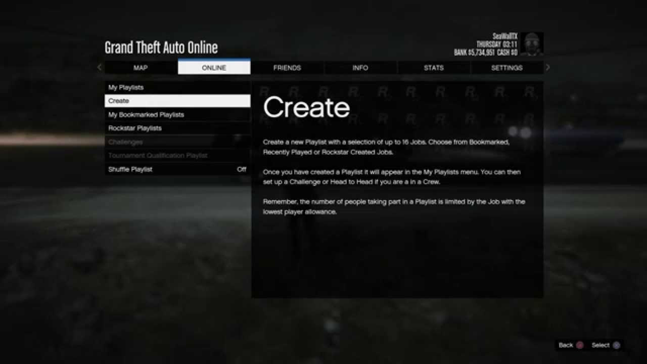 GTA V Online - How to Create your own Playlists, The 1st step to Creating  $250k Challenges! - YouTube