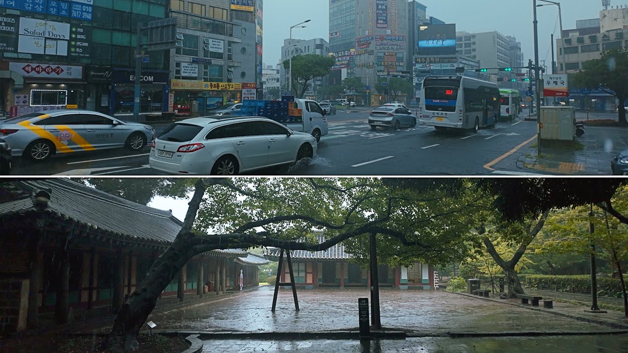 Дождливая прогулка по Чеджу – От современного района мэрии до исторического Самсонхёль