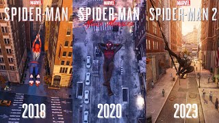 1 Minute of Web Swinging in every Marvel's Spider-Man.