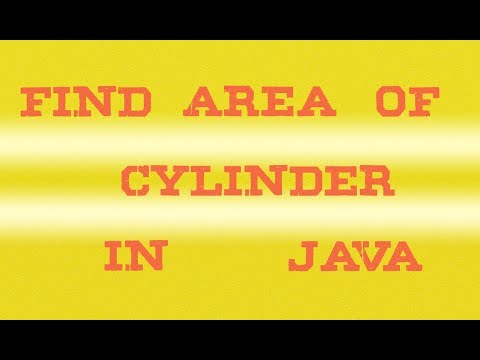 Find area of cylinder