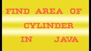 Find area of cylinder
