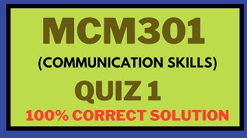 MCM301 quiz 1 2024 || MCM301 quiz 1 fall 2024 || MCM301 quiz 1 solution 2024