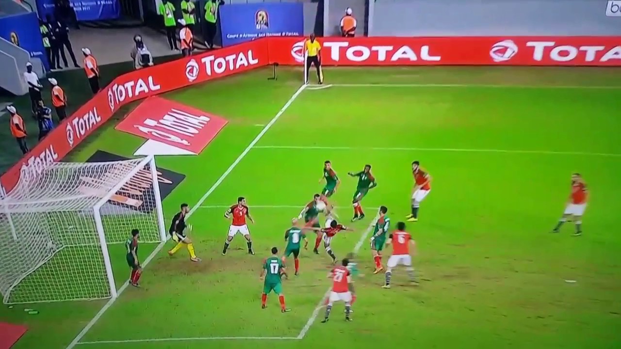 Egypt vs Morocco 1 0 Mahmoud Kahraba goal 29 - 01 - 2017 end of the