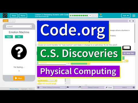 Designing Screens with Code Lesson 2.11 Tutorial with Answers Code.org CS Discoveries